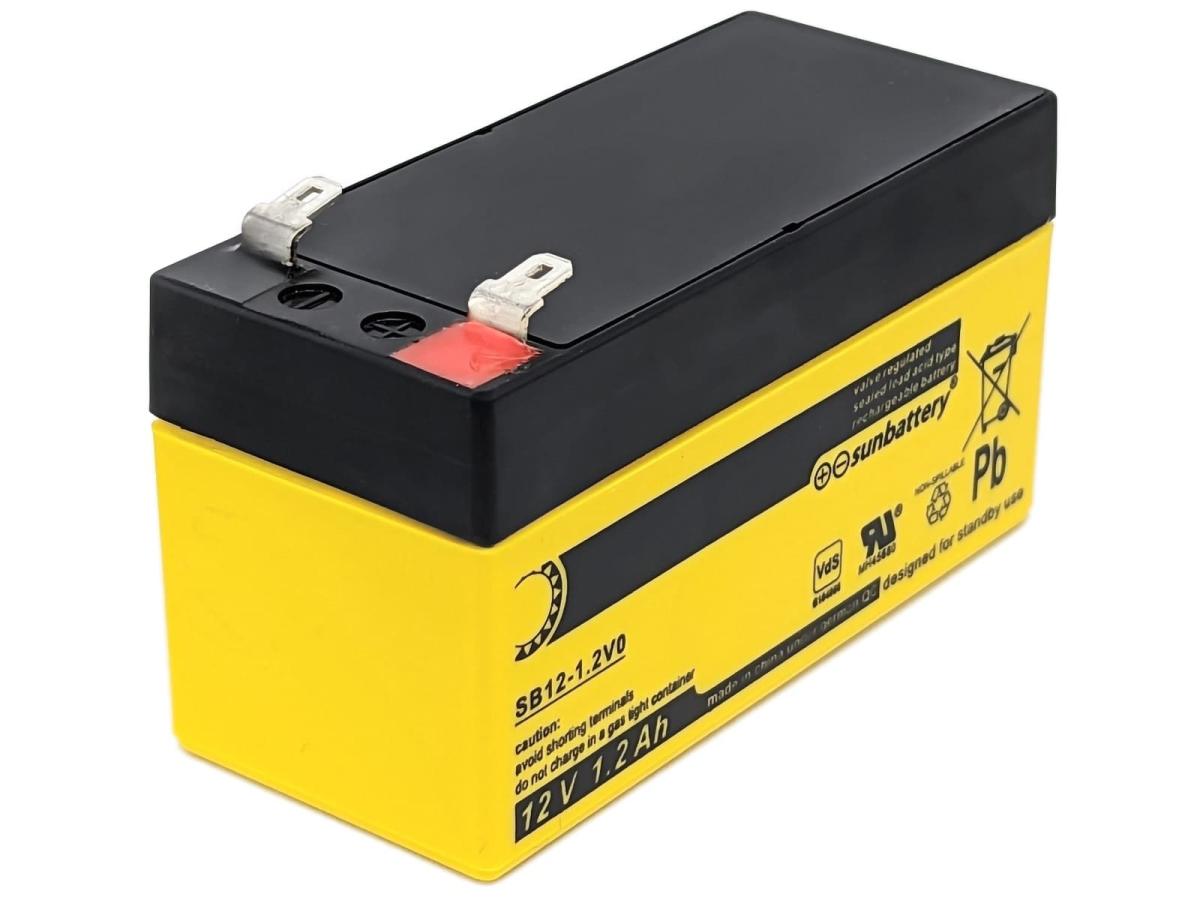SUN Battery SB12-1.2V0 12V 1,2Ah Blei Akku AGM mit VdS